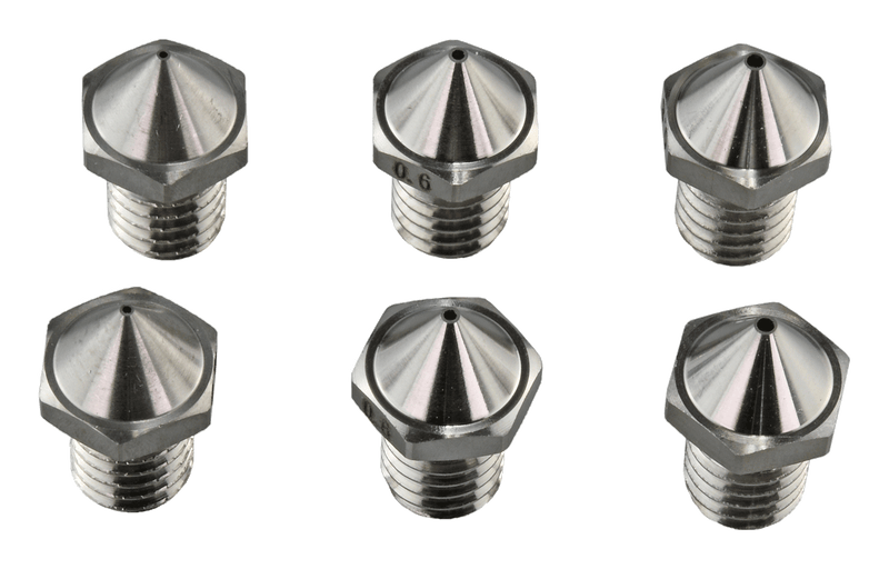 Flashforge Steel Nozzle Set - 0.4/0.6/0.8 mm - 6-Pack - Digitmakers.ca