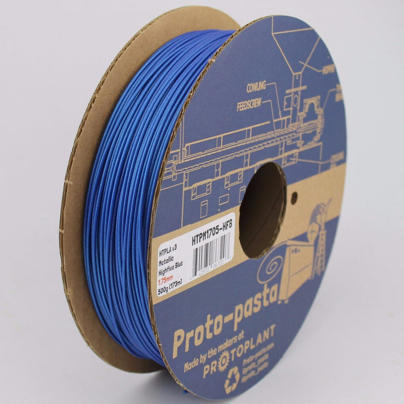 Protopasta HTPLA - Highfive Metallic Blue - 1.75 mm - 500g spool - Digitmakers.ca