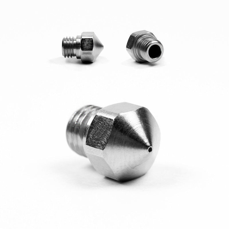 Micro Swiss Plated Wear Resistant Nozzle for PTFE Lined Hotend MK10 Different Sizes - Digitmakers.ca