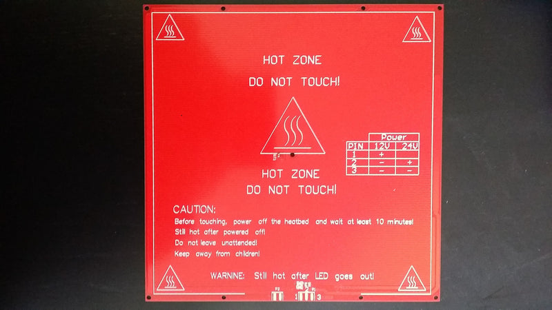 MK2 HEATBED 12-24 volts , Internal Thermistor - Digitmakers.ca