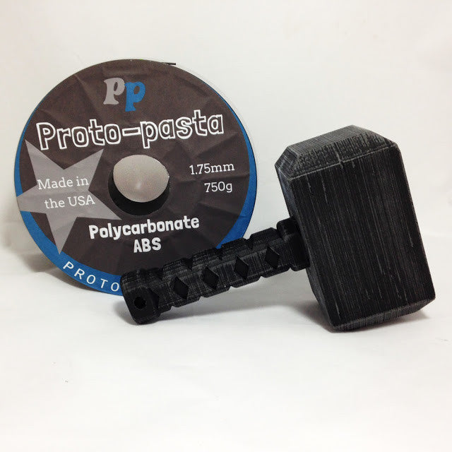 Proto-pasta High Temperature Polycarbonate-ABS Alloy Black-1.75 mm - Digitmakers.ca