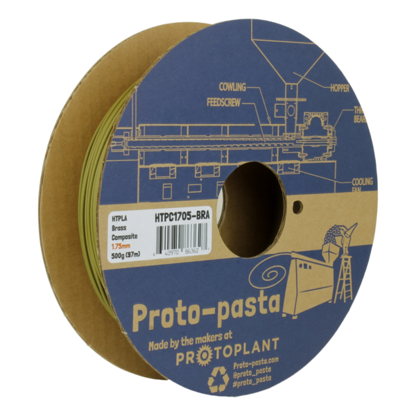 Protopasta Brass Metal Composite HTPLA - 1.75mm - Digitmakers.ca