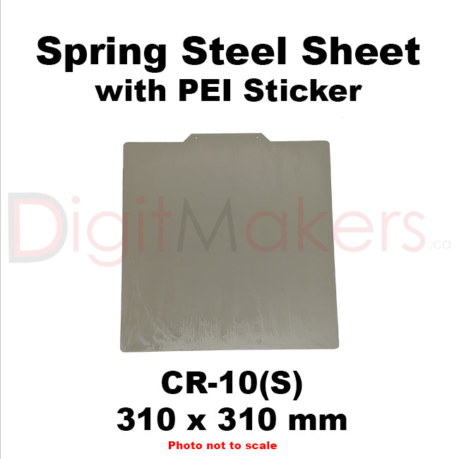 Spring Steel Sheet with PEI Coating Various Sizes - Digitmakers.ca providing 3d printers, 3d scanners, 3d filaments, 3d printing material , 3d resin , 3d parts , 3d printing services