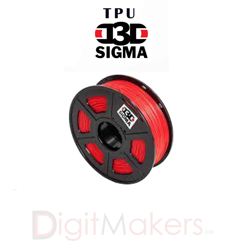 D3D Sigma TPU Flexible Filament 1.75mm-500g Spool (5 Colors) - Digitmakers.ca providing 3d printers, 3d scanners, 3d filaments, 3d printing material , 3d resin , 3d parts , 3d printing services