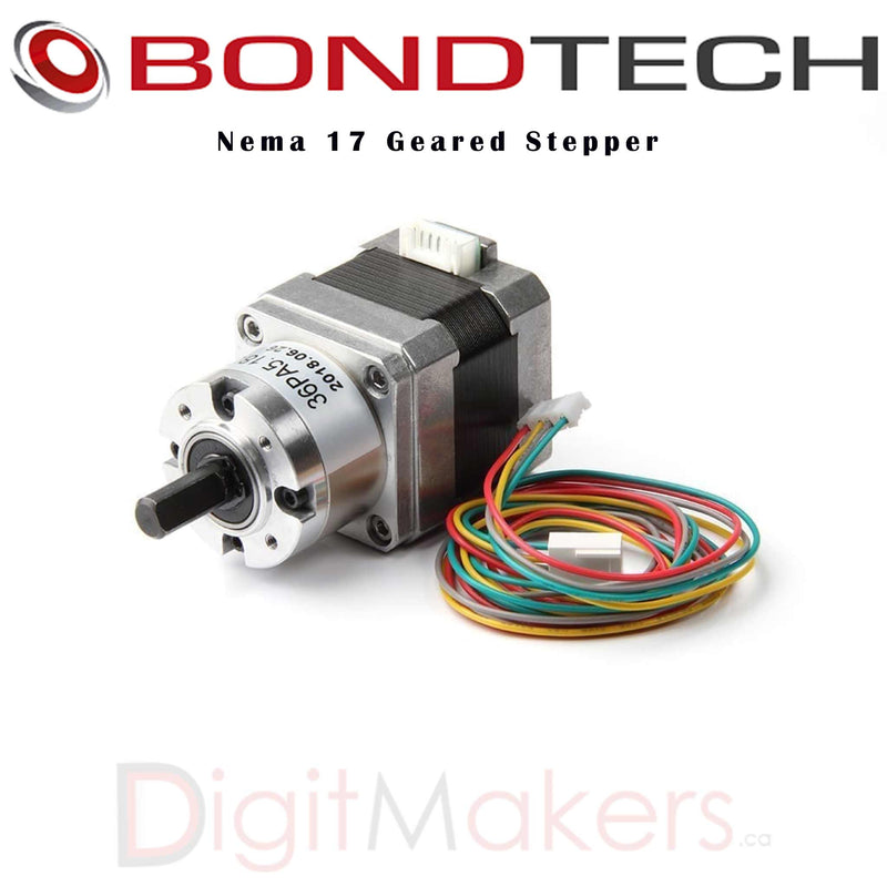 Bondtech Nema 17 Geared Stepper - Digitmakers.ca providing 3d printers, 3d scanners, 3d filaments, 3d printing material , 3d resin , 3d parts , 3d printing services