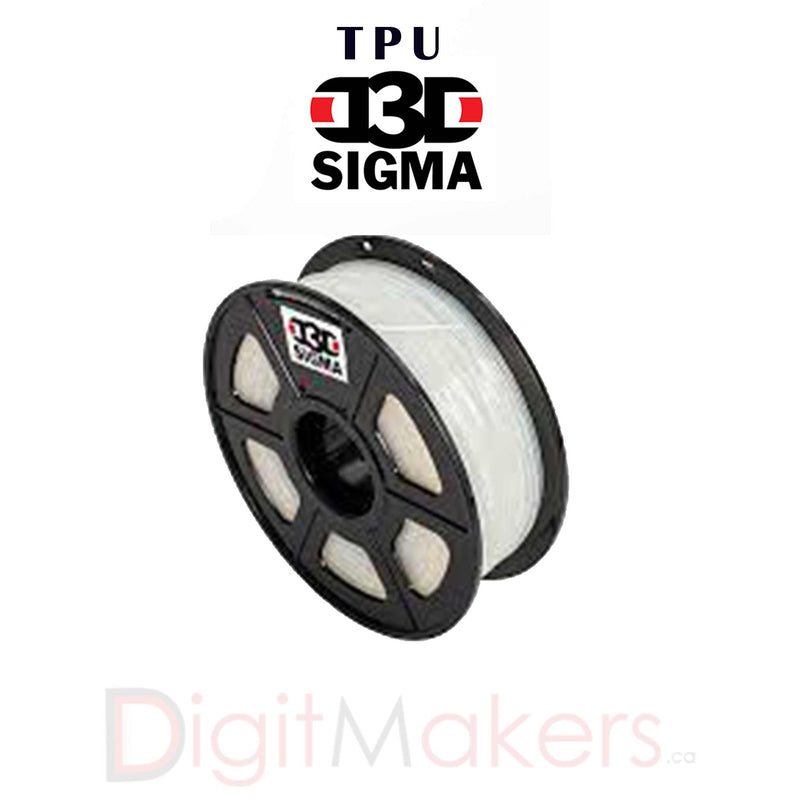 D3D Sigma TPU Flexible Filament 1.75mm-500g Spool (5 Colors) - Digitmakers.ca providing 3d printers, 3d scanners, 3d filaments, 3d printing material , 3d resin , 3d parts , 3d printing services