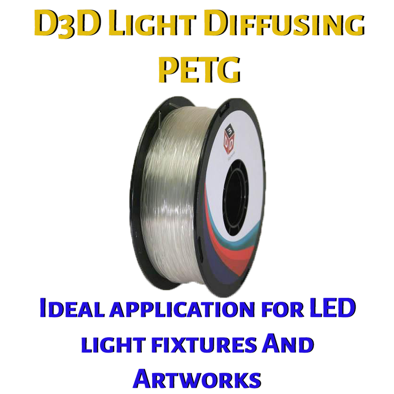 D3D Light Diffusing PETG 1.75 mm 1kg Spool - Digitmakers.ca providing 3d printers, 3d scanners, 3d filaments, 3d printing material , 3d resin , 3d parts , 3d printing services