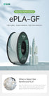 eSUN ePLA-GF (Glass Fiber Reinforced PLA) 3D Filament-Natural - Digitmakers.ca