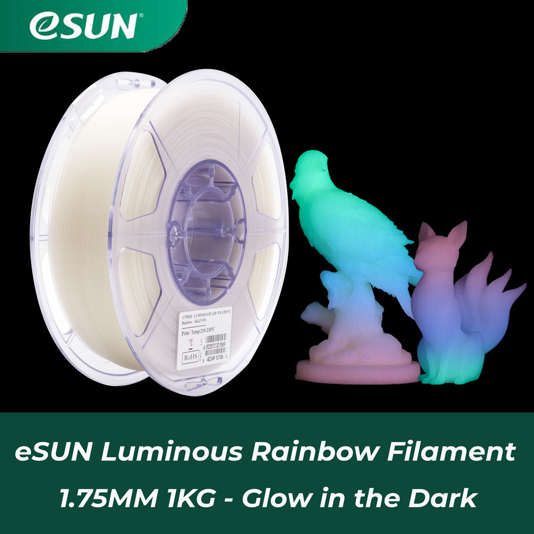 eSun Luminous Rainbow PLA Filament 1.75mm 1kg Spool - Digitmakers.ca