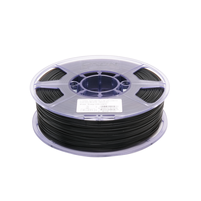 eSun eStars Galaxy Black PLA Filament 1.75mm 1kg Spool - Digitmakers.ca