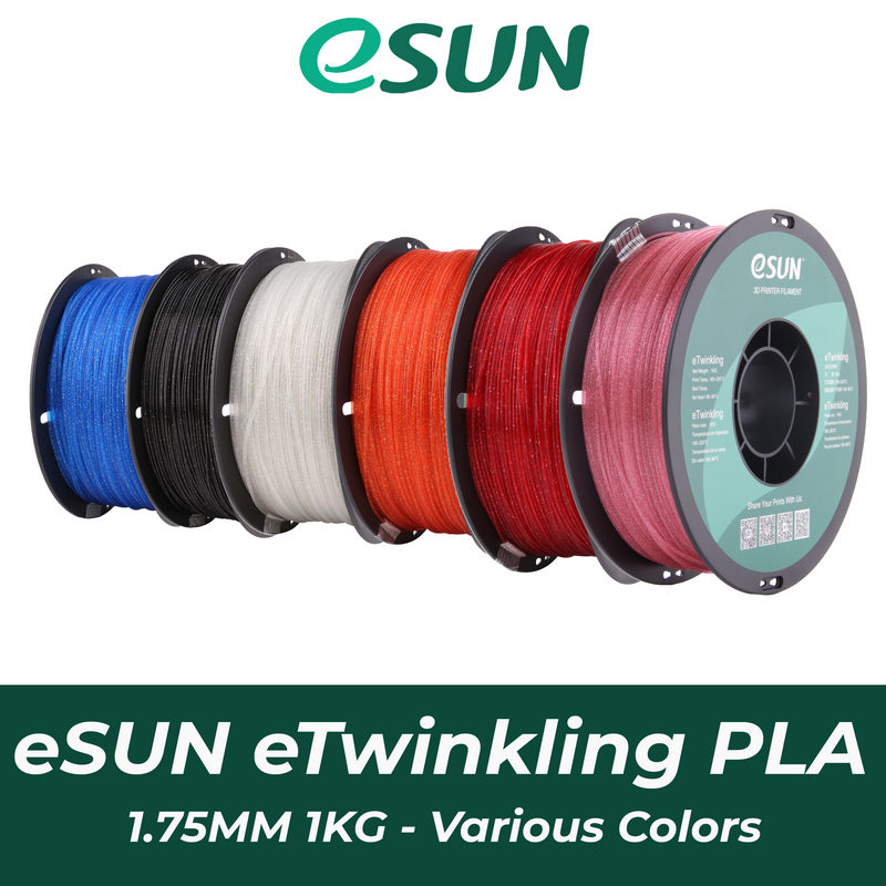 ESun eTwinkling PLA Filament 1.75mm 1kg-Various Colors - Digitmakers.ca