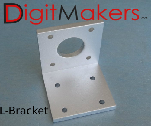 Stepper Motor mount / aluminium Bracket for Nema 17 - Digitmakers.ca providing 3d printers, 3d scanners, 3d filaments, 3d printing material , 3d resin , 3d parts , 3d printing services