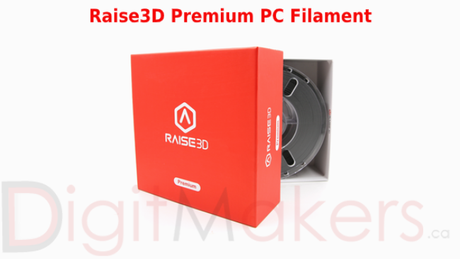 Raise3D Premium Polycarbonate Filament 1.75mm 1kg Spool Various Colors - Digitmakers.ca providing 3d printers, 3d scanners, 3d filaments, 3d printing material , 3d resin , 3d parts , 3d printing services